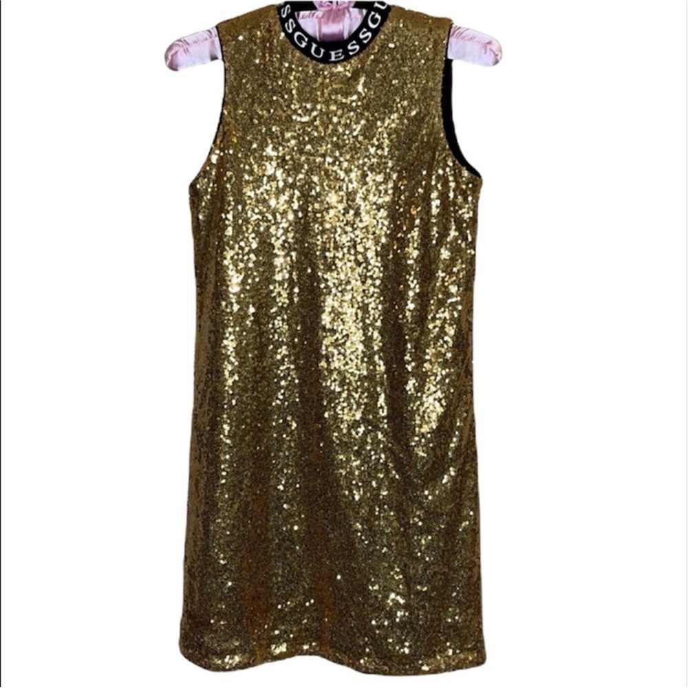 Guess Kids Gold Sequin Dress Size 12